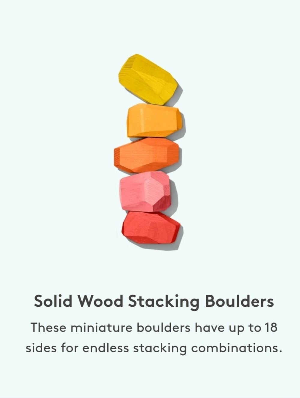 Lovevery Wood Stacking Boulders Montessori STEM Free Spirit Play Kit Eco Blocks